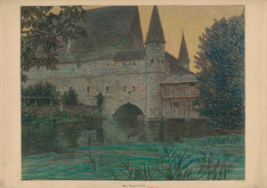 Lot 7327, Auction  119, Suppantschitsch, Maximilian, Klosteranlage an einem See im Abendlicht 
