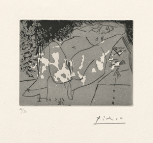 Lot 8180, Auction  119, Picasso, Pablo, Jeune Femme et Mousquetaire