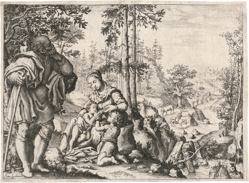 Lot 5063, Auction  119, Anichini, Pietro, Die Heilige Familie mit dem Johannesknaben in einer Landschaft
