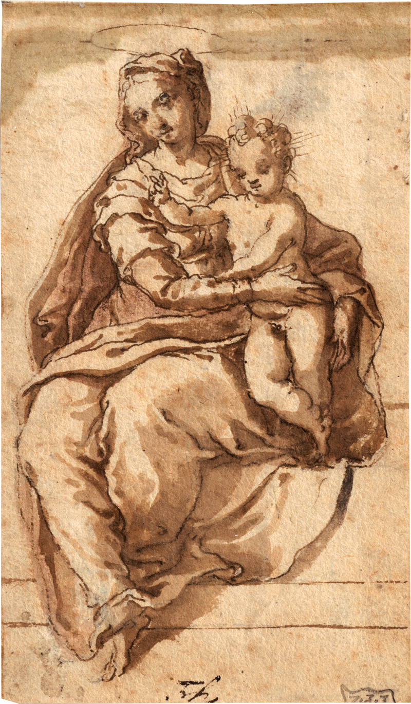 Lot 6524, Auction  119, Marchetti, Marco - zugeschrieben, zugeschrieben. Madonna mit Kind, sitzend