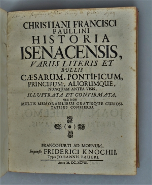 Lot 228, Auction  120, Paullini, Christian Franz, Historia Isenacensis