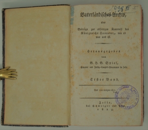 Lot 256, Auction  120, Vaterländisches Archiv, Vaterländisches Archiv. 1819 -1839