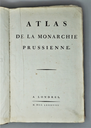 Lot 322, Auction  120, Mirabeau, Honoré-Gabriel comte de, Atlas de la monarchie prussienne