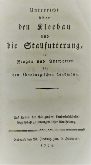 Lot 475, Auction  120, Thaer, Albrecht Daniel, Unterricht über den Kleebau