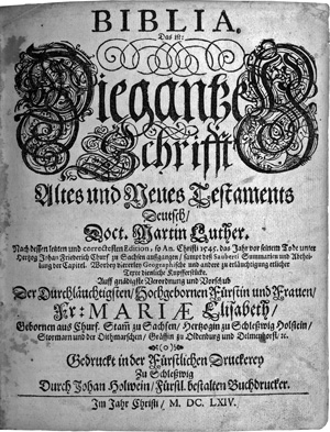 Lot 1128, Auction  120, Biblia. Das ist: Die gantze Schrifft Altes und Neues Testaments, Schleswiger Bibel 1664