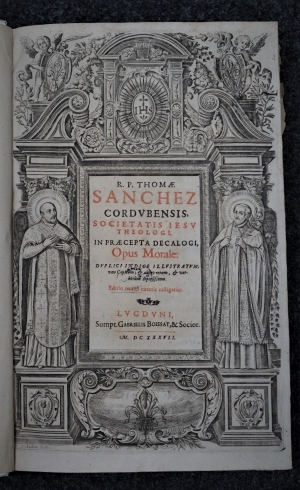 Lot 1192, Auction  120, Sánchez, Tomás, In praecepta decalogi, opus morale