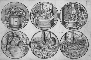 Lot 1573, Auction  120, Folter, Tod und Mordschlag, Reich goldgeprägtes geglättetes Kalbsleder 
