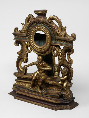 Lot 1582, Auction  120, Chronos, Spätbarocker Uhrenständer aus geschnitztem, goldgefassten Pappelholz 