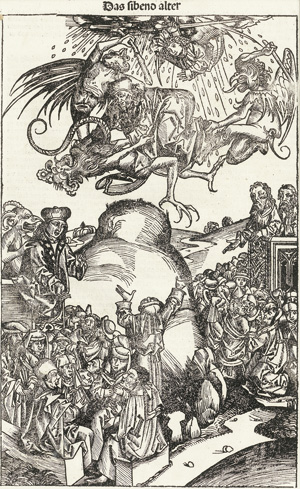 Lot 1699, Auction  120, Antichrist, Das Siebend alter". Holzschnitt aus Hartmann Schedels "Buch der Croniken und Geschichten.