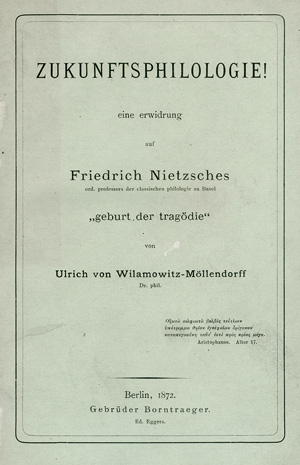 Lot 2136, Auction  120, Nietzsche, Friedrich, Sammelband mit 3 Streitschriften zur "Geburt der Tragödie"