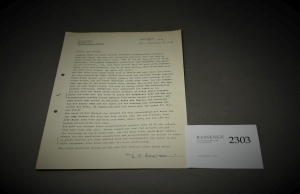 Lot 2303, Auction  120, Artmann, H. C., Brief 1965 an Otto F. Walter