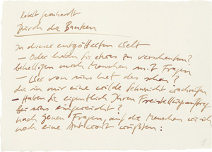 Lot 2317, Auction  120, Gernhardt, Robert, Signiertes Manuskript
