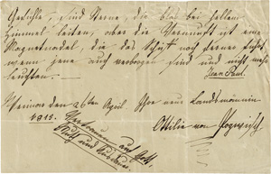 Lot 2322, Auction  120, Pogwisch, Ottilie von, Albumblatt 1815