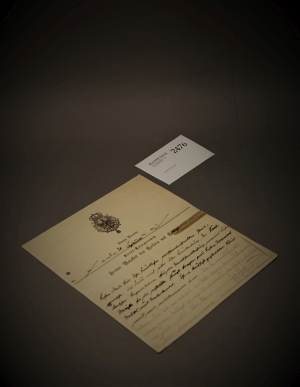 Lot 2476, Auction  120, Wilhelm II., Deutscher Kaiser, Signiertes Brief-Telegramm