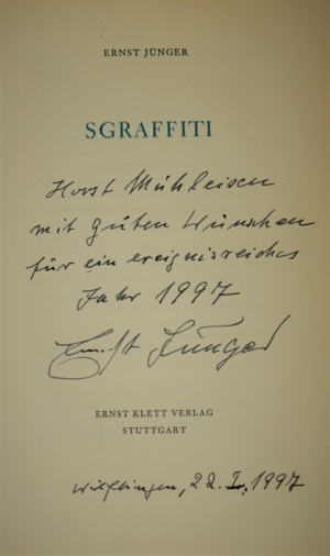 Lot 2965, Auction  120, Jünger, Ernst, Sgraffiti