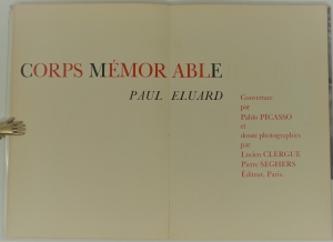 Lot 3347, Auction  120, Eluard, Paul und Clergue, Lucien - Illustr., Corps mémorable