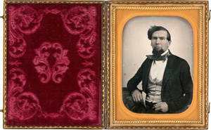 Lot 4021, Auction  120, Daguerreotypes, Portrait of a distinguished man holding a letter