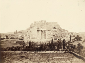 Lot 4039, Auction  120, Konstantinou, Dimitrios, View of the Acropolis seen from the King's Palace; Frontal view of the Erechtion