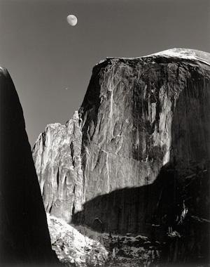 Adams, Ansel, Moon and Half Dome - Yosemite National Park, California