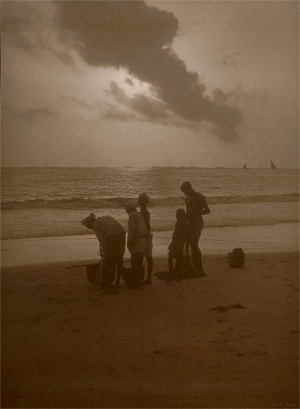 Lot 4226, Auction  120, Klein & Peyerl Photographers, Malabar - Fishermen at Sunset