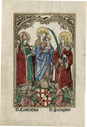 Los 5053 - Burgkmair d. Ä., Hans - Die Jungfrau mit dem schlafenden Kind und den Heiligen Konrad und Pelagius - 0 - thumb