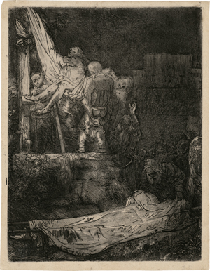 Lot 5215, Auction  120, Rembrandt Harmensz. van Rijn, Die Kreuzabnahme bei Fackelschein.