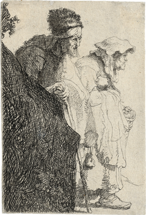 Lot 5221, Auction  120, Rembrandt Harmensz. van Rijn, Bettler und Bettlerin hinter einem Erdhügel