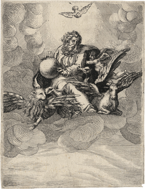 Lot 5255, Auction  120, Strada, Vespasiano, zugeschrieben. Gottvater auf Wolken mit den personifizierten Symbolen der Vier Evangelisten