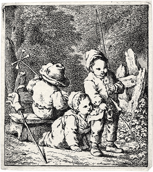 Lot 5324, Auction  120, Kobell, Ferdinand, Sechs Blätter mit Kinderspielen