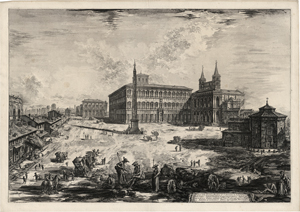Lot 5355, Auction  120, Piranesi, Giovanni Battista, Veduta della Piazza e Basilica di S. Giovanni in Laterano