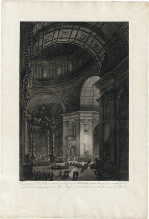 Lot 5358, Auction  120, Piranesi, Francesco, Erleuchtung des Kreuzes - Prospetto interiore del Tempio Vaticano 