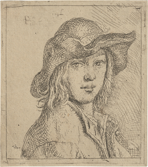 Lot 5370, Auction  120, Snyers, Peeter, Brustbild eines jungen Mannes mit Hut