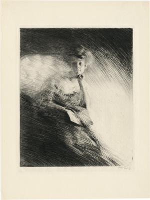 Lot 5469, Auction  120, Goetze, Otto, Bildnis einer jungen Dame mit Buch am Kamin