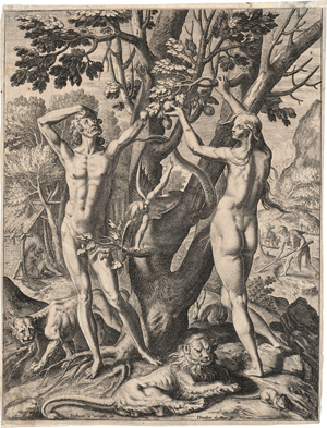 Lot 5535, Auction  120, Bry, Theodor de, Adam und Eva im Garten Eden
