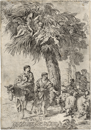 Lot 5542, Auction  120, Castiglione, Giovanni Benedetto, Die Flucht nach Ägypten