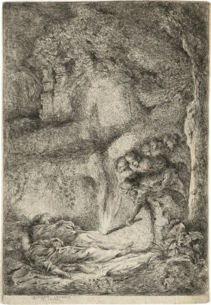 Lot 5543, Auction  120, Castiglione, Giovanni Benedetto, Die Auffindung der Leichname der hll. Petrus und Paulus