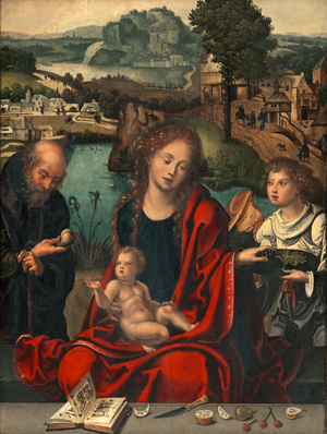 Los 6000 - Aelst  d. Ä., Pieter Coecke van - Werkstatt - Die Heilige Familie mit einem Engel, der Maria eine Traube reicht - 0 - thumb