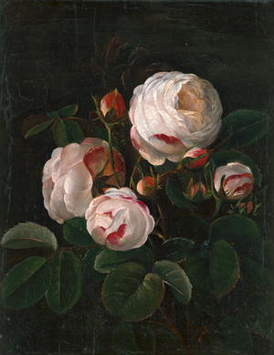Lot 6062, Auction  120, Jensen, Johan Laurentz - Schule, Stillleben mit gefüllten Rosen