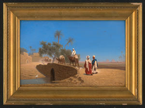 Los 6157 - Frère, Théodore - Einzug in eine Karawanserei bei den Pyramiden von Gizeh - 1 - thumb