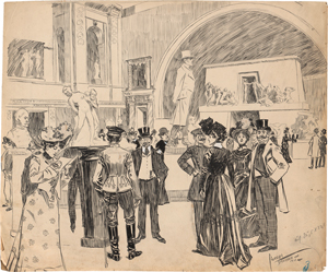 Lot 6822, Auction  120, Cucuel, Edward, Besucher der Internationalen Dresdener Kunstausstellung 1901