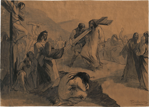 Lot 6839, Auction  120, Fahrenkrog, Ludwig, Um 1895. Kreuzigung Christi