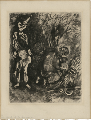 Lot 7008, Auction  120, Chagall, Marc, Les Fables de la Fontaine: "La mort et le Bûcheron"; "Le Lion et le Moucheron; "Testament expliqué par Esope"; "Les Loups et les Brebis"