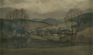 Lot 7111, Auction  120, Viegener, Eberhard, Landschaft mit Dorf