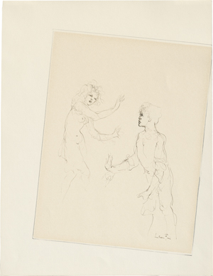 Lot 8215, Auction  120, Fini, Leonor, Theatrale Szene (Zwei Figuren)