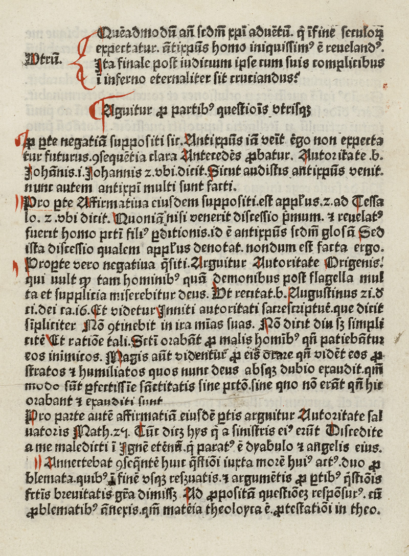 Lot 1012, Auction  120, Johannes de Paltz, Quaestio determinata de revelatione antichristi