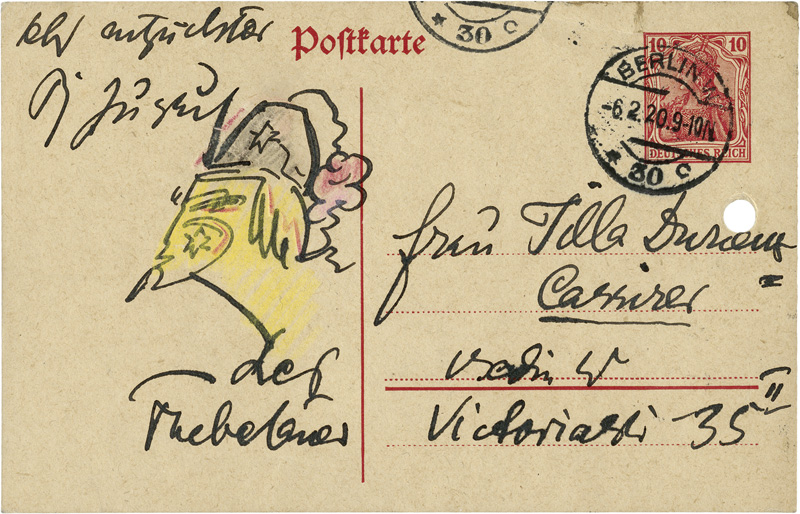 LaskerSchüler, Else 12 Briefe, 1 Postkarte, 1 Gedicht
