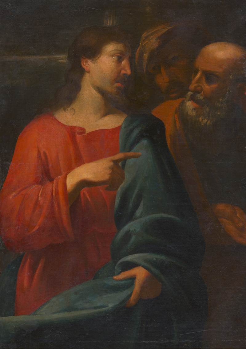 Lot 6014, Auction  120, Italienisch, 17. Jh. Christus prophezeit die Verleugnung des Petrus