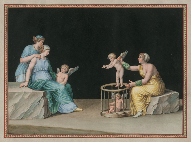 Lot 6726, Auction  120, Italienisch, um 1790. Die Amorettenhändlerin oder: "Wer kauft Liebesgötter?"