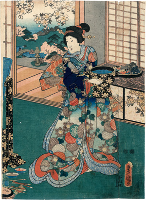Lot 723, Auction  121, Toyokuni I., Utagawa, Bijin-ga. Triptychon. 3 Blatt Ukiyo-Farbholzschnitte. 