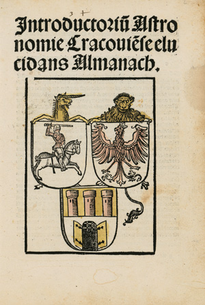 Falkener, Michael, lntroductorium astronomie Cracoviense elucidans Almanach